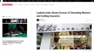 Leaked Letter Shows Forever 21 Demoting Workers and Cutting ...
