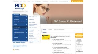 BDO Forever 21 Mastercard | BDO Unibank, Inc.