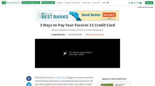 3 Ways to Pay Your Forever 21 Credit Card | GOBankingRates