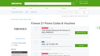 Forever 21 Promo Codes & Voucher Codes - February 2019 | Groupon