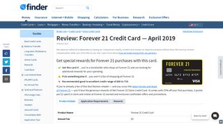 Forever 21 Credit Card review | finder.com