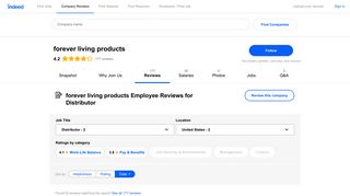 Working as a Distributor at forever living products: Employee Reviews ...