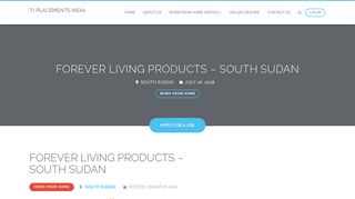 FOREVER LIVING PRODUCTS - SOUTH SUDAN - TJ PLACEMENTS ...
