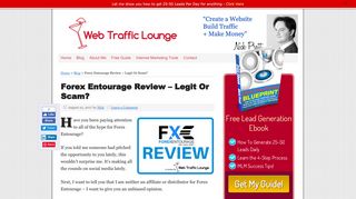 Forex Entourage Review – Legit Or Scam? | Web Traffic Lounge