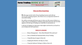 Forex Coaching Lessons | Forex Trading Made E-Z