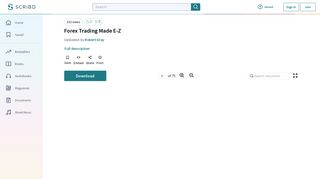 Forex Trading Made E-Z | Foreign Exchange Market | Gambling - Scribd