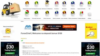 ForexChief | Welcome no-deposit bonus $100 - Best Forex Bonus