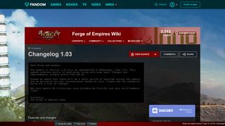 Changelog 1.03 | Forge of Empires Wiki | FANDOM powered by Wikia