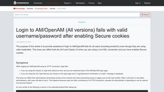Login to AM/OpenAM (All versions) fails with valid username ...