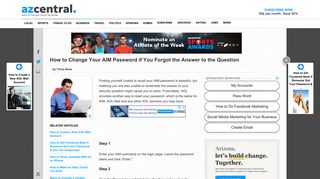 How to Change Your AIM Password if You Forgot the ... - Your Business