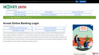 Arvest Online Banking Login — Money Plate