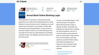 Arvest Bank Online Banking Login - CC Bank