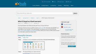 What if I forgot my cPanel username? | Web Hosting Hub