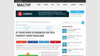 If Your iPad Is Disabled or You Forgot Your Passcode - MacTip