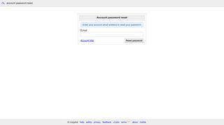 Request a password reset - Craigslist