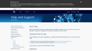 O2 | My O2 App | Help & Support