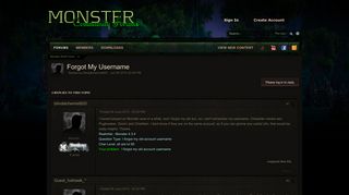 Forgot My Username - Answered! - Monster WoW Forum