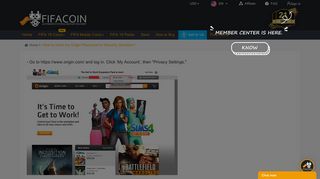 How to reset my Origin Password or Security Question? - FIFA Coins