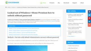 Locked out of Windows 7 Home Premium How to Unlock without ...