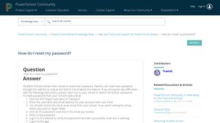 How do I reset my password? - PowerSchool Community