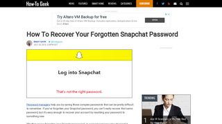 How To Recover Your Forgotten Snapchat Password