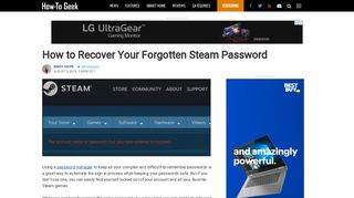 How to Recover Your Forgotten Steam Password