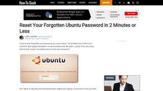 Reset Your Forgotten Ubuntu Password in 2 Minutes or Less