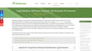Forgot Windows 10/8 Picture Password But Remember Pin Password