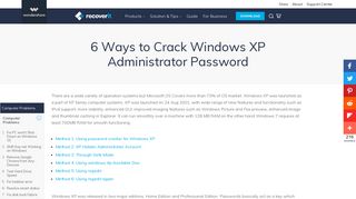 6 Ways to Crack Windows XP Administrator Password Successfully