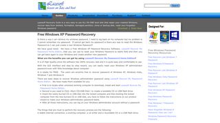 Free Windows XP Password Recovery - Lazesoft