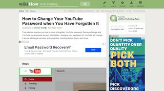 How to Change Your YouTube Password when You Have Forgotten It