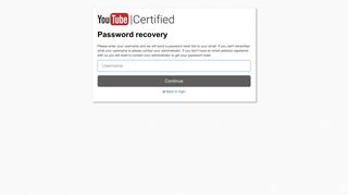 YouTube Certified - Forgot password - YouTube Certified - Secure login