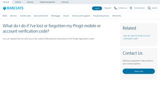 What do I do if I've lost or forgotten my Pingit mobile or account ...