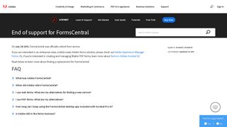 Learn more about end of support for FormsCentral - Adobe Help Center