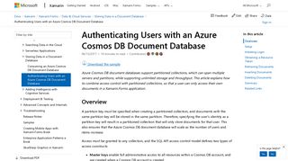 Authenticating Users with an Azure Cosmos DB Document Database ...