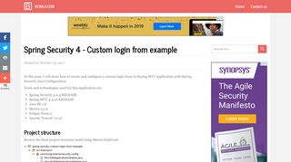Spring Security 4 - Custom login from example | BORAJI.COM