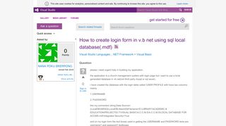 How to create login form in v.b net using sql local database(.mdf ...