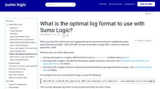 What is the optimal log format to use with Sumo Logic? - Sumo Logic