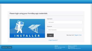 Installer Portal - FormBay