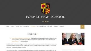 English | Formby High School