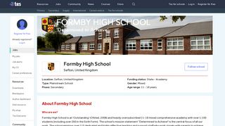 Formby High School - Tes Jobs