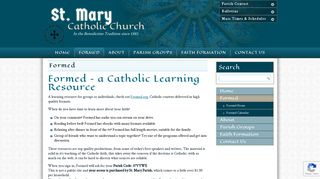 Formed | St. Mary Catholic Church | In the Benedictine Tradition since ...