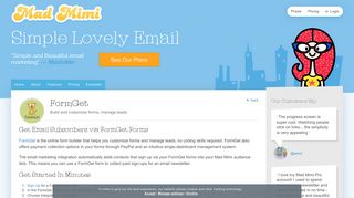 FormGet - Mad Mimi Email Marketing: Create, Send, And Track HTML ...