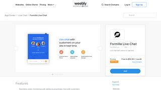 Formilla Live Chat - Live chat with visitors in real-time - Weebly