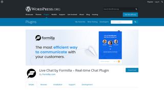 Live Chat by Formilla – Real-time Chat Plugin | WordPress.org