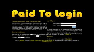 Get Paid to Login Here