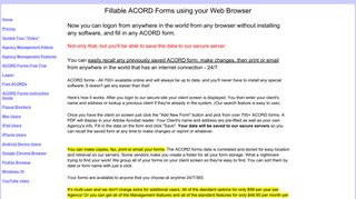 Web based fillable ACORD Forms - Forms Boss
