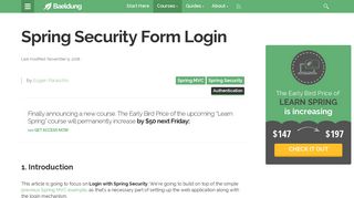 Spring Security Form Login | Baeldung