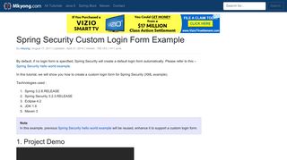 Spring Security Custom Login Form Example – Mkyong.com