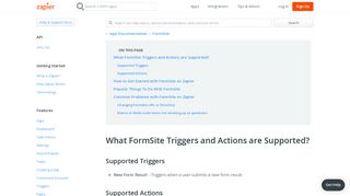 FormSite - Integration Help & Support | Zapier